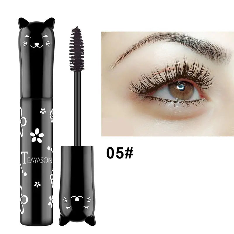 Fiber Mascara, Cat-Shaped Tube, Black or Brown - product detail