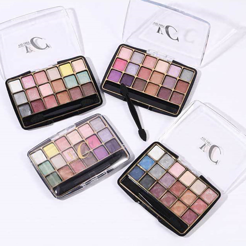 18-Color Eyeshadow Palette, Matte and Shimmer - product detail