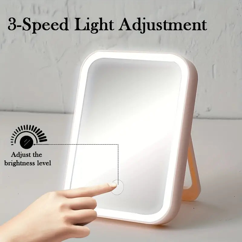 LED Lighted Makeup Mirror, Folding, Touch Control - product detail