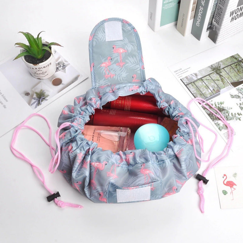 Drawstring Makeup Bag, Travel Cosmetic Pouch, 11 Prints - product detail