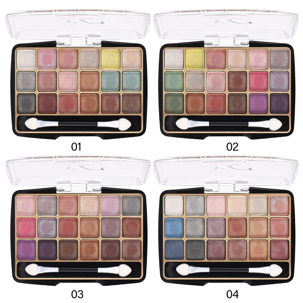 18-Color Eyeshadow Palette, Matte and Shimmer - product detail