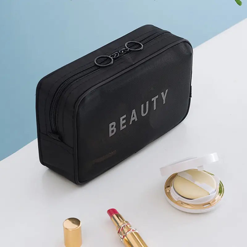 Zippered Makeup Pouch, 3 Sizes, 4 Colors - product detail