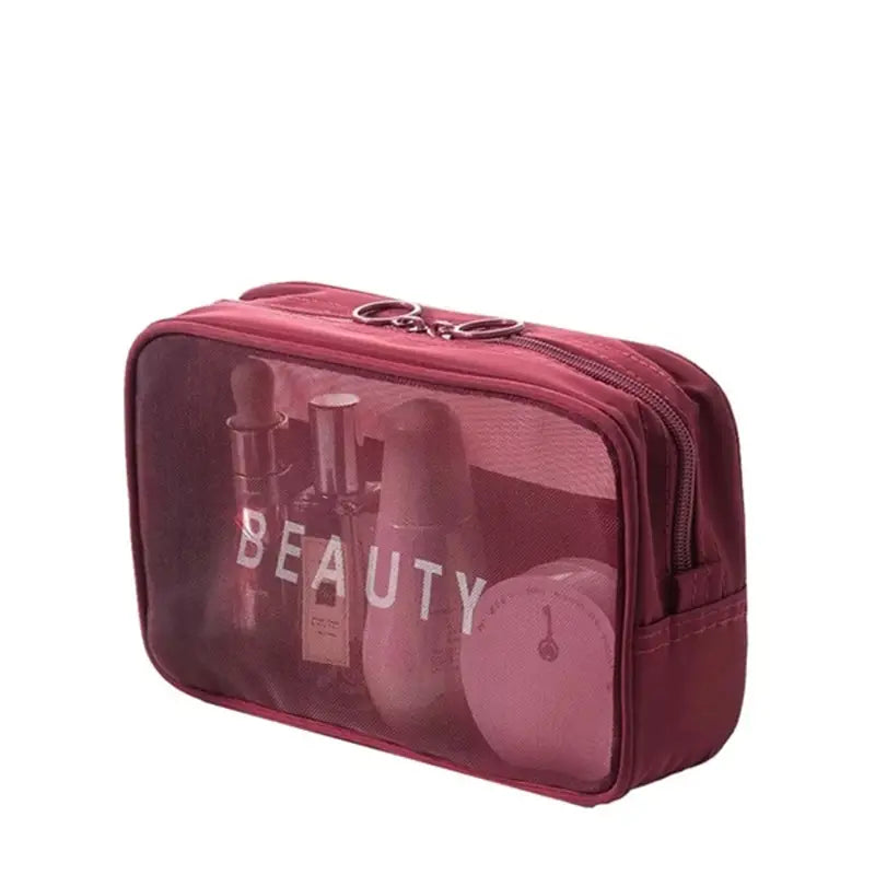 Zippered Makeup Pouch, 3 Sizes, 4 Colors - product detail