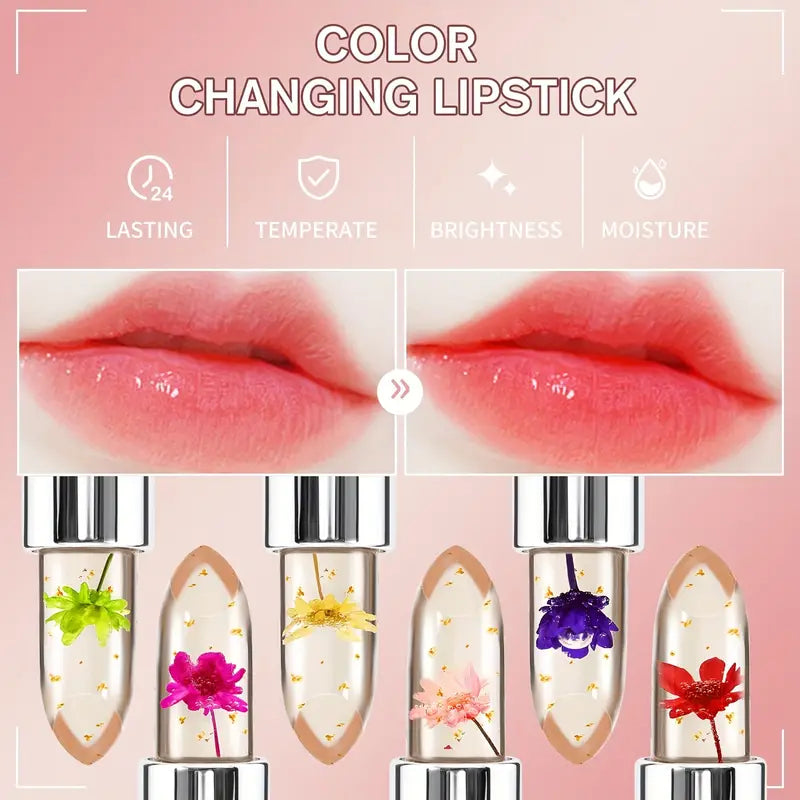 Flower Jelly Color-Changing Lip Balm, 6 Colors - product detail
