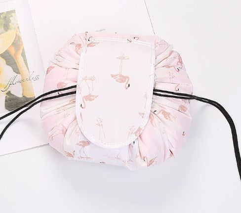 Drawstring Makeup Bag, Travel Cosmetic Pouch, 11 Prints - product detail