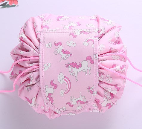 Drawstring Makeup Bag, Travel Cosmetic Pouch, 11 Prints - product detail