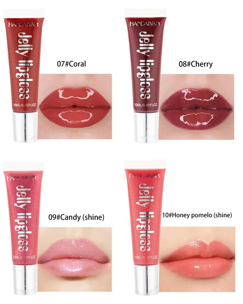 Jelly Lip Gloss, Sheer Glossy Tint, 12 Shades - product detail