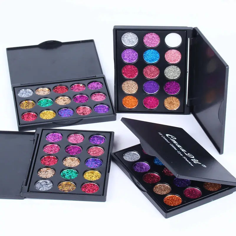 15-Color Glitter Eyeshadow Palette - product detail