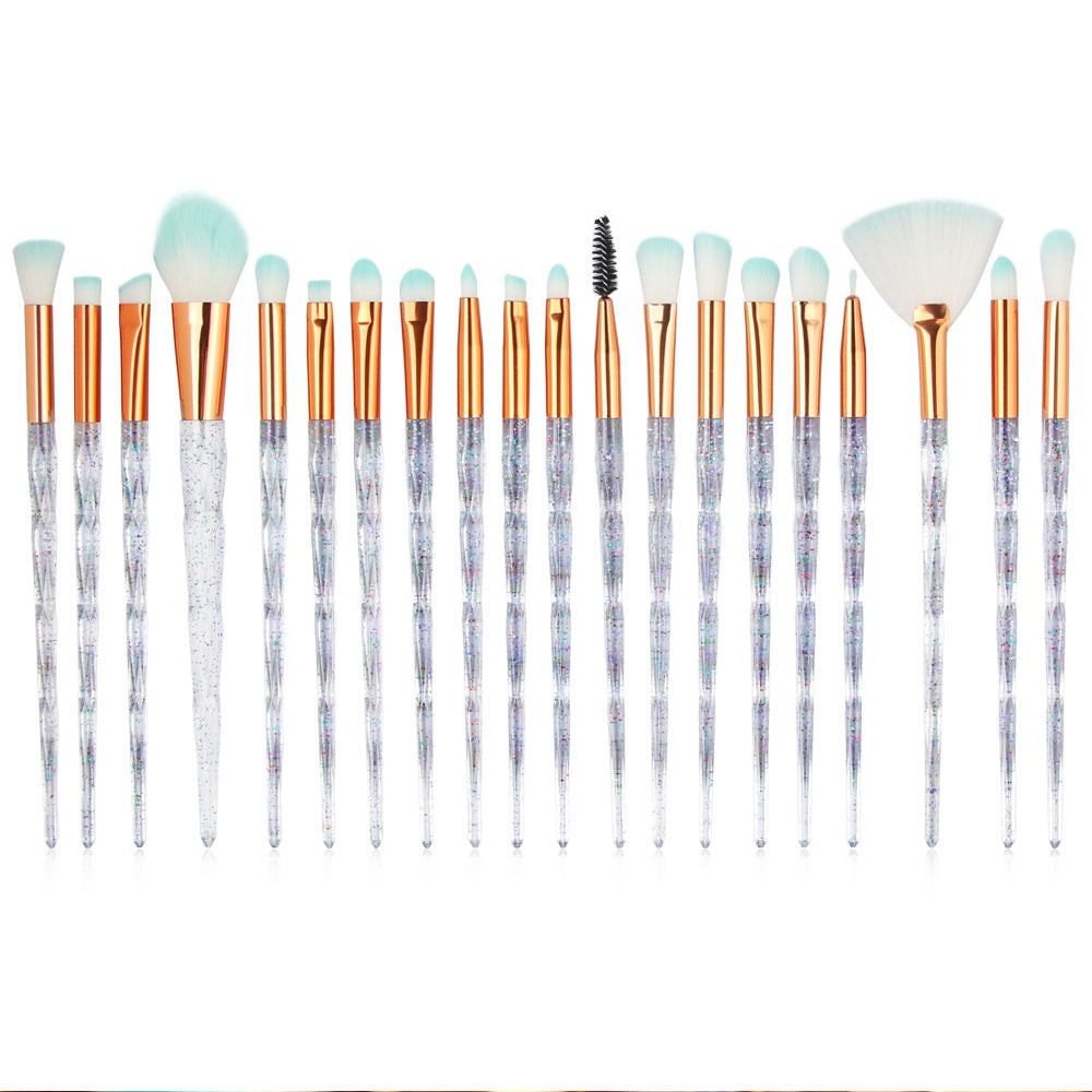 20-Piece Makeup Brush Set, Crystal Handles - product detail