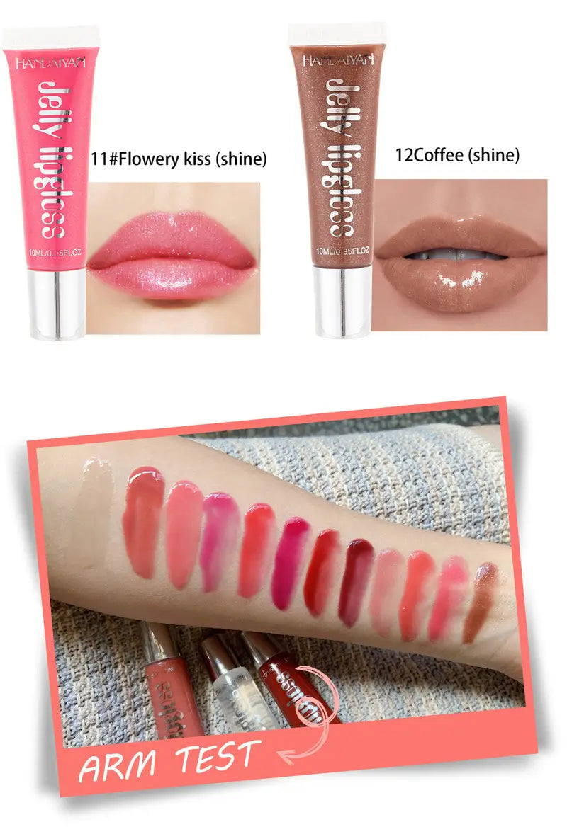 Jelly Lip Gloss, Sheer Glossy Tint, 12 Shades - product detail