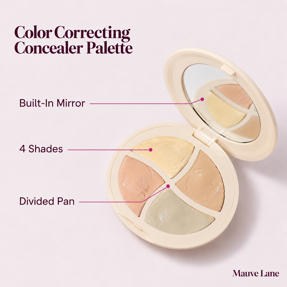 Color Correcting Concealer Palette, 4 Shades - key features