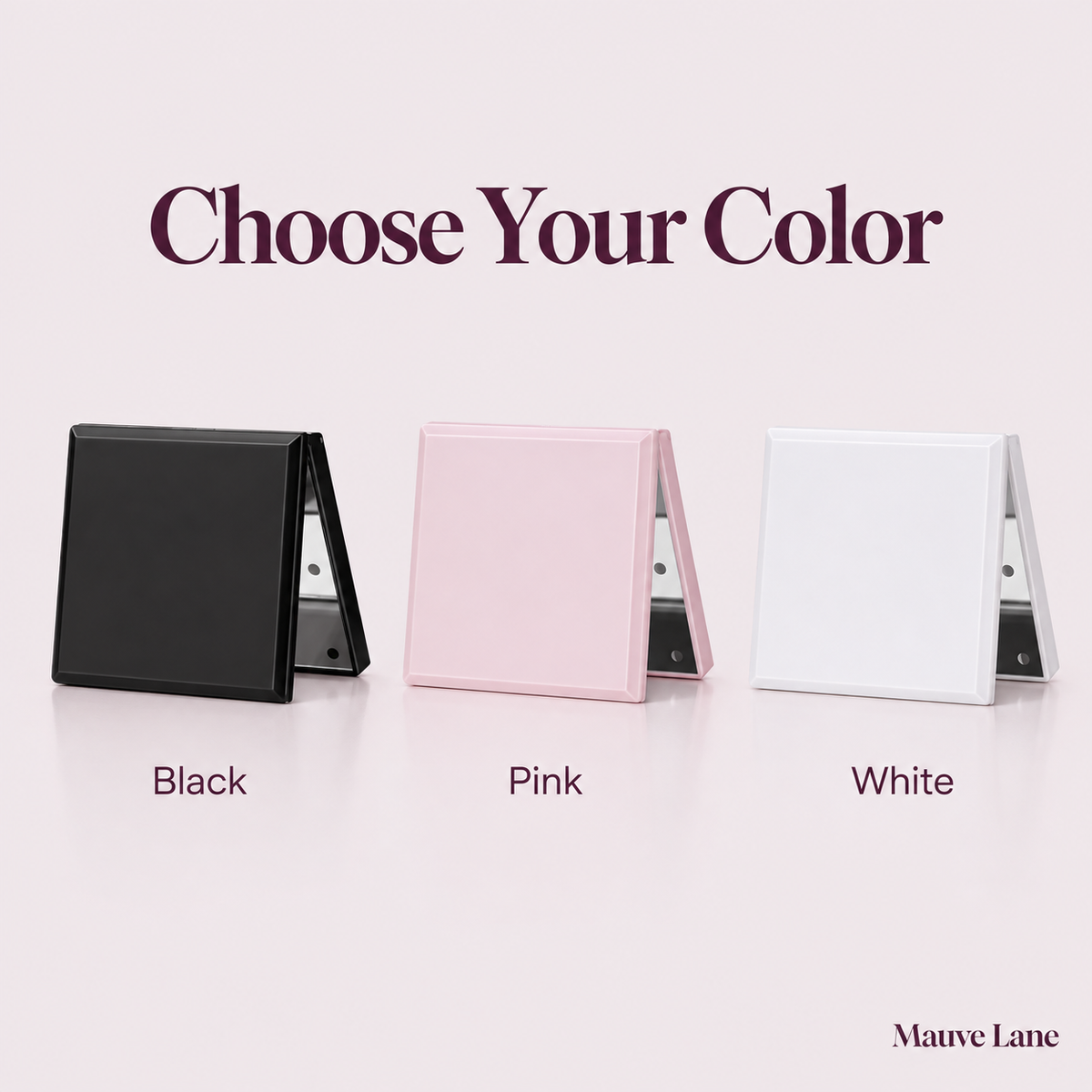 Compact LED Makeup Mirror, Double-Sided, Pocket Size - shade guide