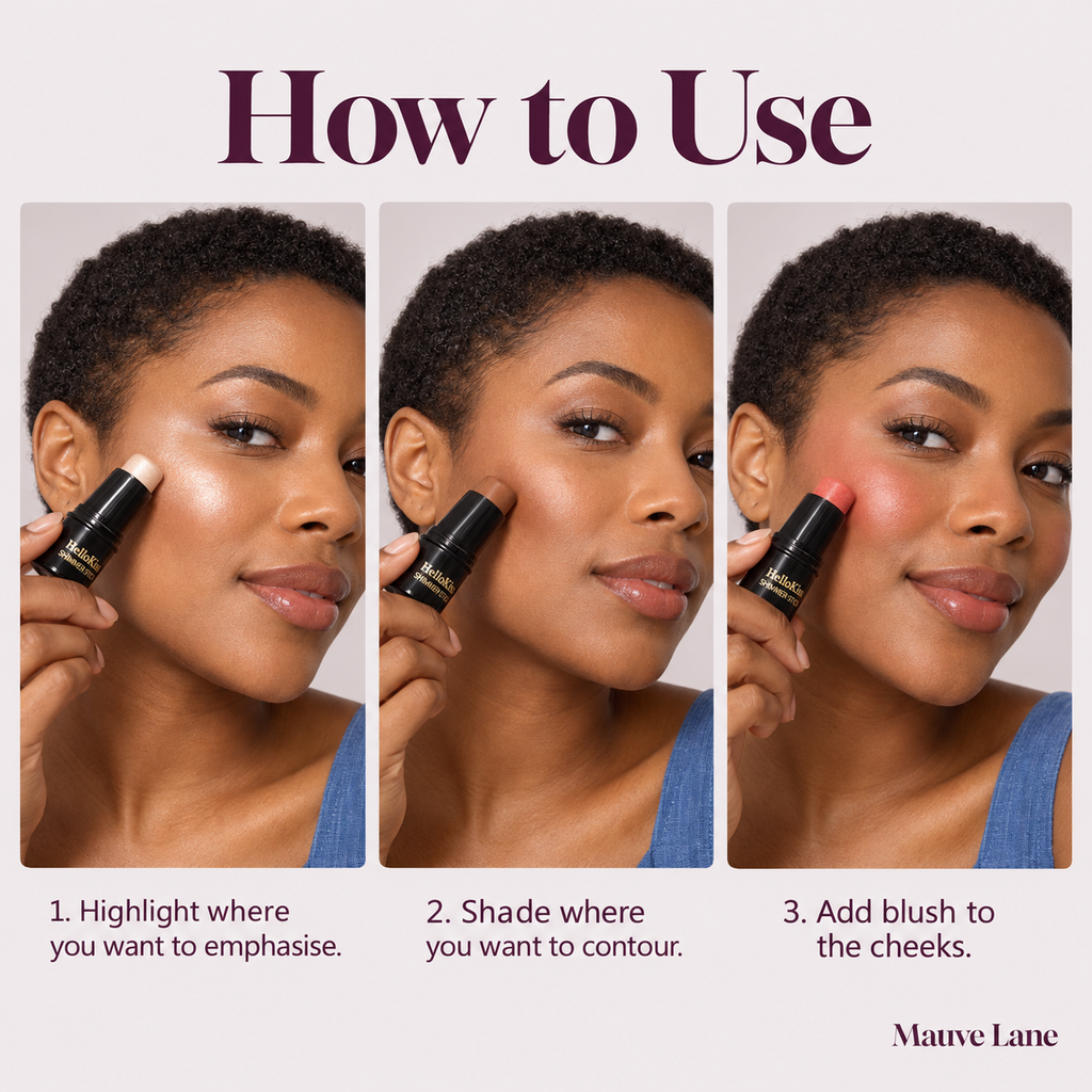 Cream Highlighter Stick, 15 Shades - how to use