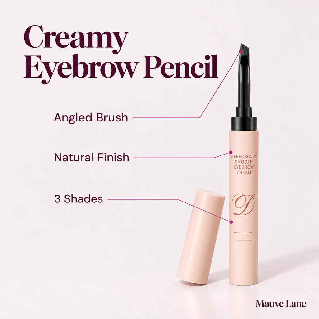 Creamy Eyebrow Pencil, Natural Finish, 3 Shades - key features