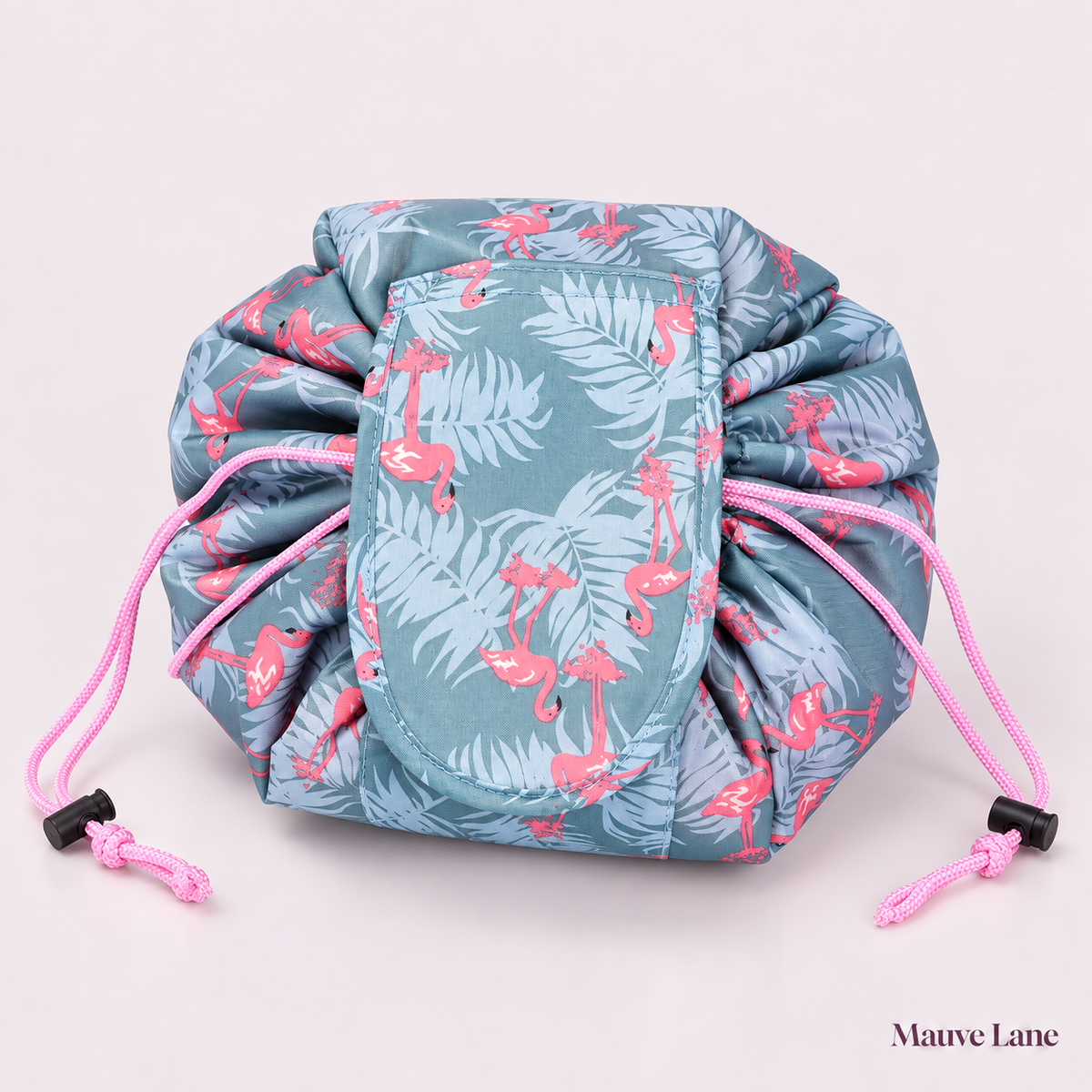 Drawstring Makeup Bag, Travel Cosmetic Pouch, 11 Prints - studio photo