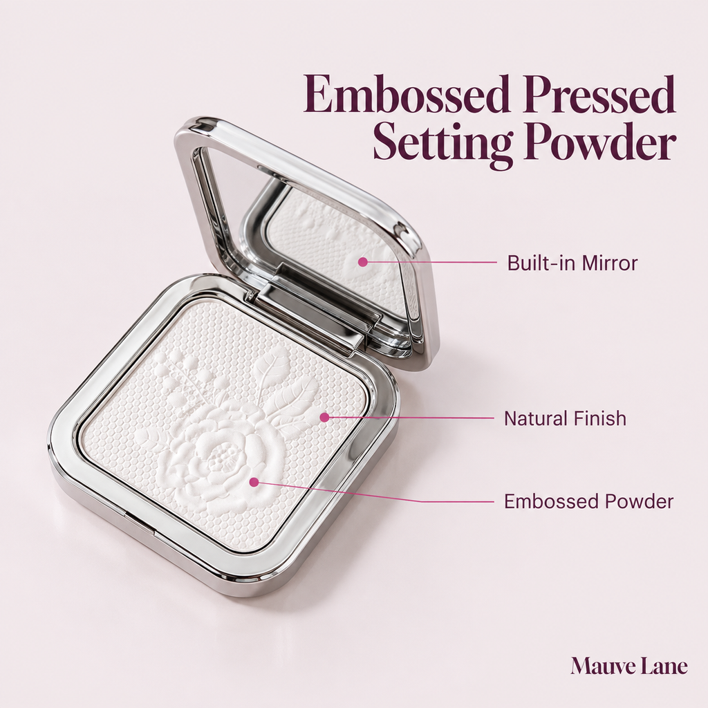 Embossed Pressed Setting Powder, Natural Finish - key features