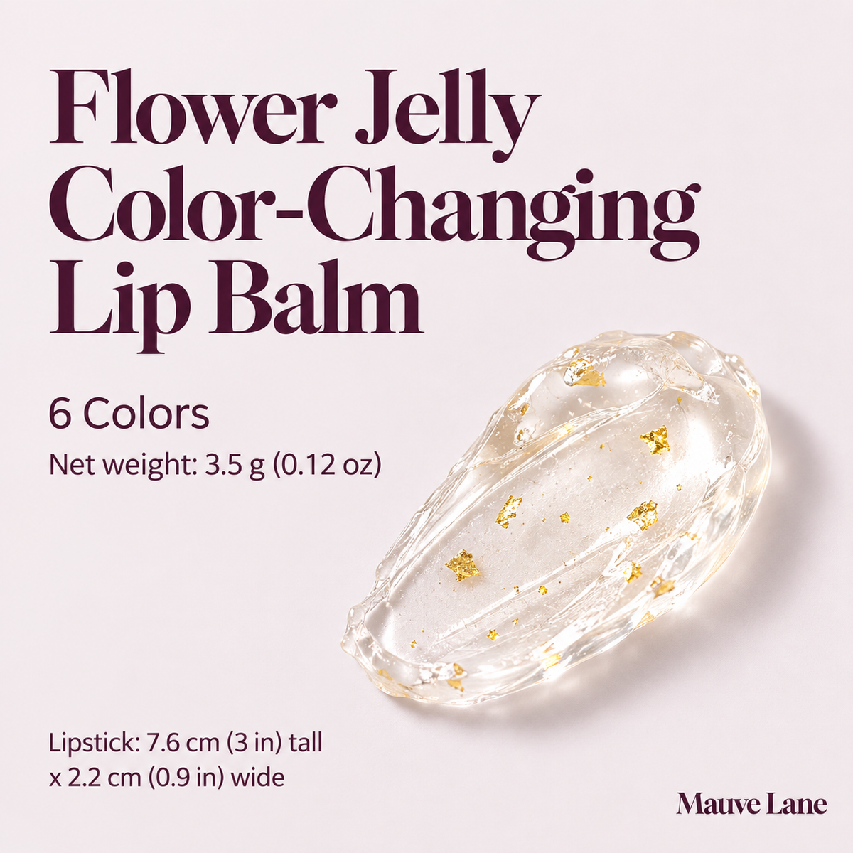 Flower Jelly Color-Changing Lip Balm, 6 Colors - key features