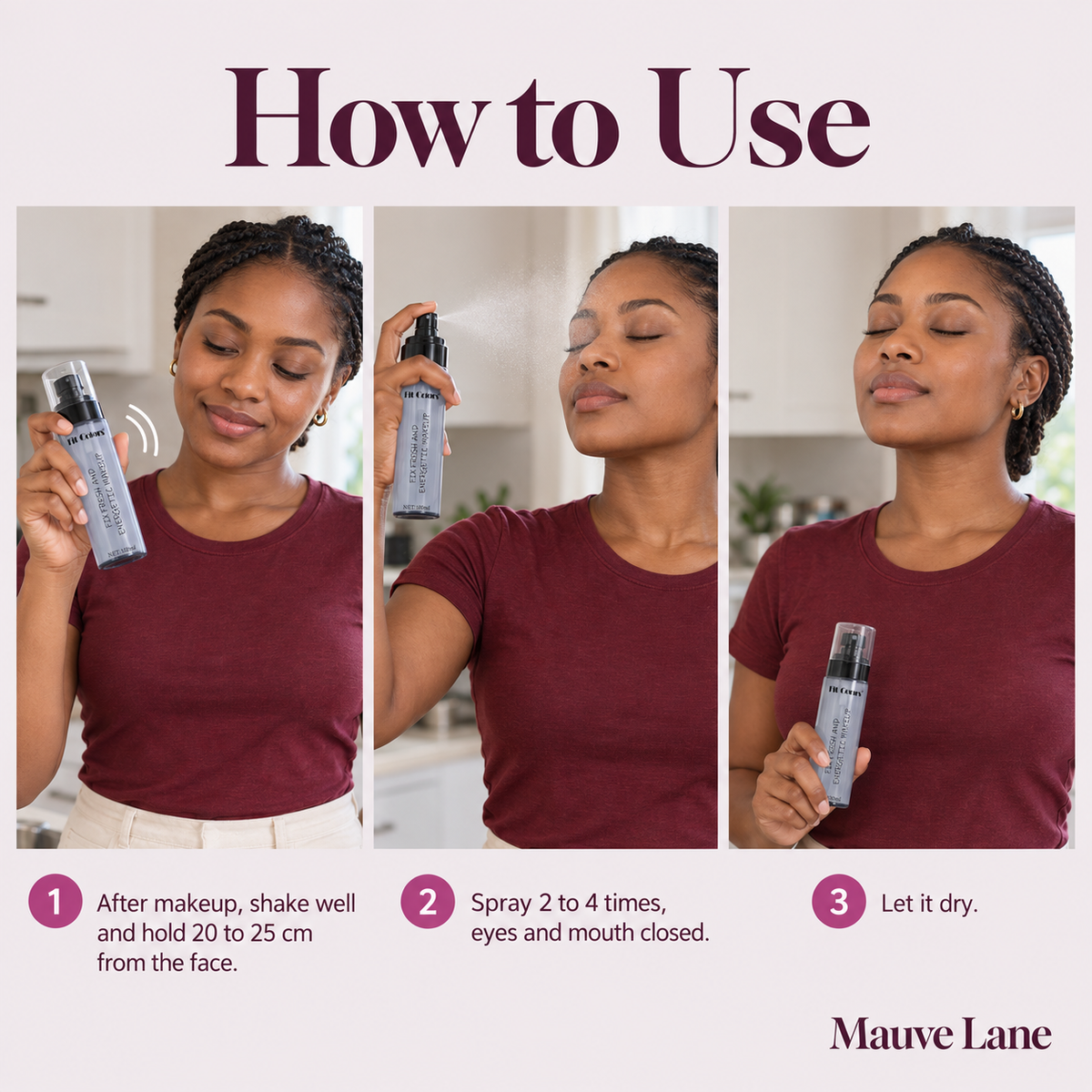 Makeup Setting Spray, Fine Mist, 100 ml - how to use