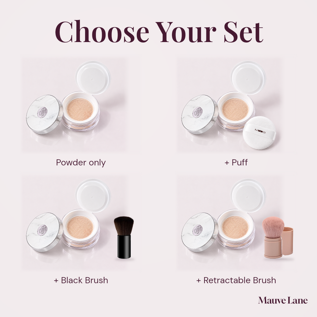 Loose Setting Powder, Matte or Soft Glow, 4 Shades - choose your set