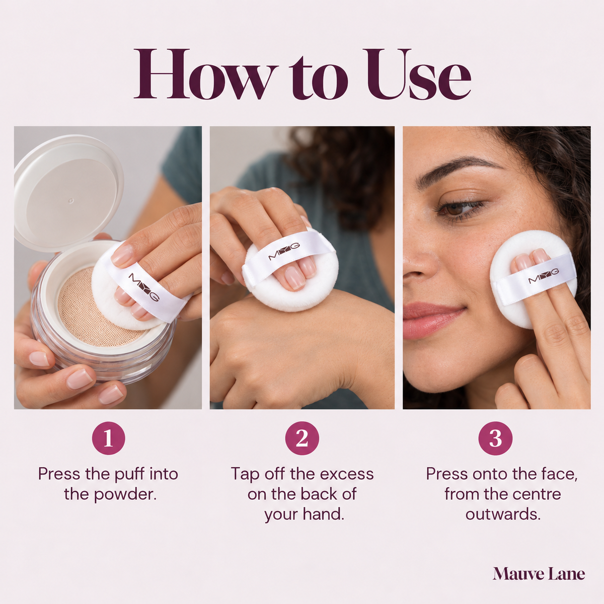 Loose Setting Powder, Matte or Soft Glow, 4 Shades - how to use