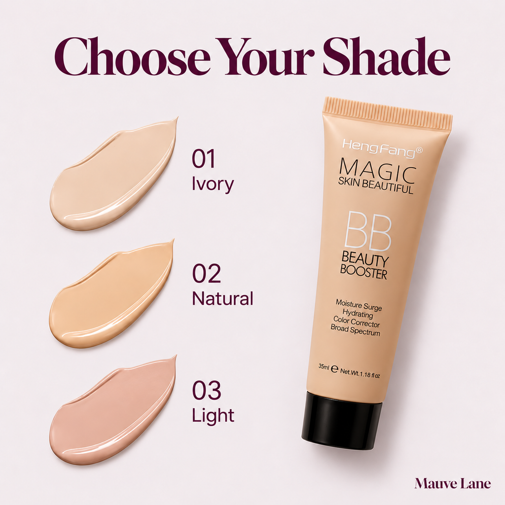 Tinted BB Cream, Natural Coverage, 35 ml, 3 Shades - shade guide