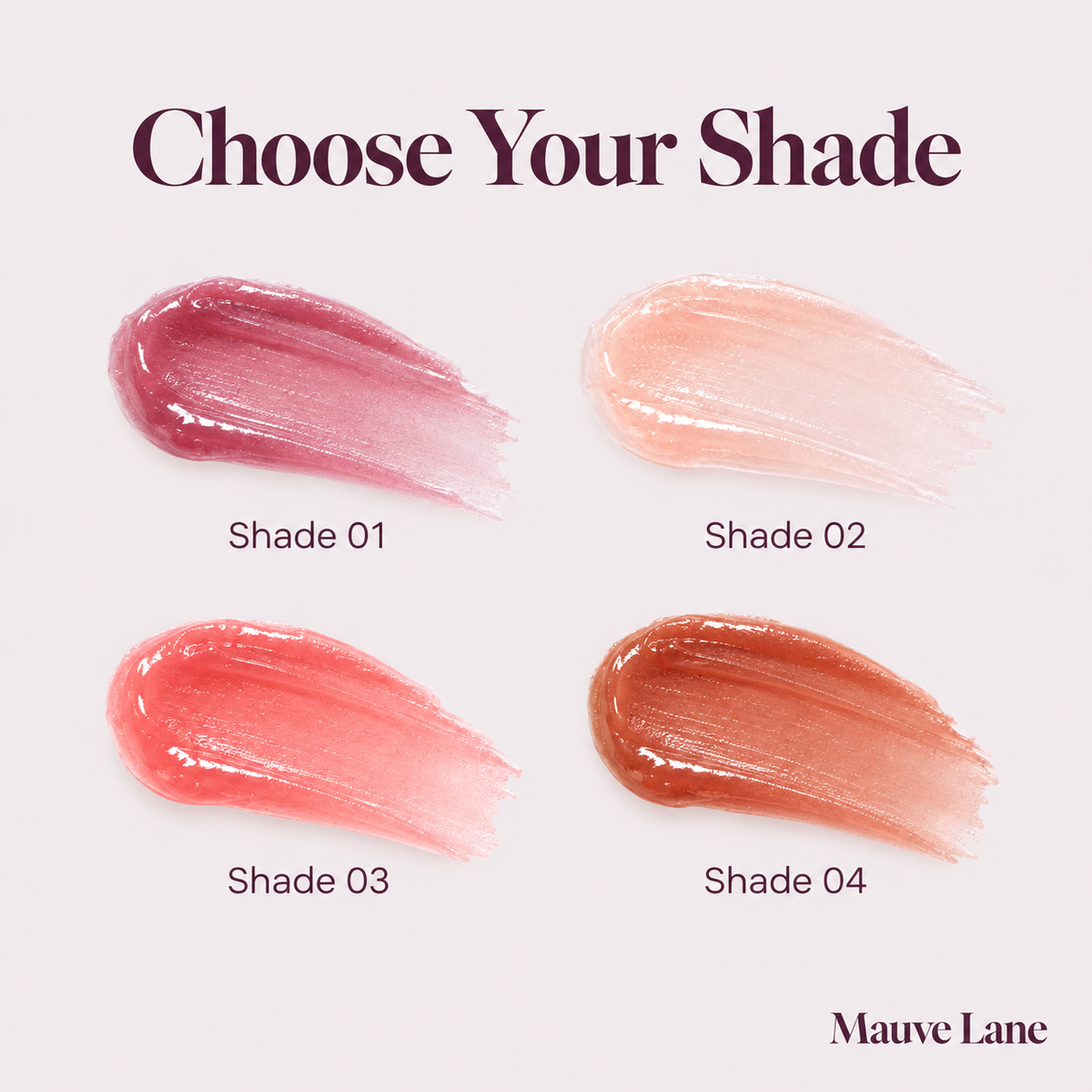 Tinted Lip Plumper Gloss, 4 Shades - shade guide