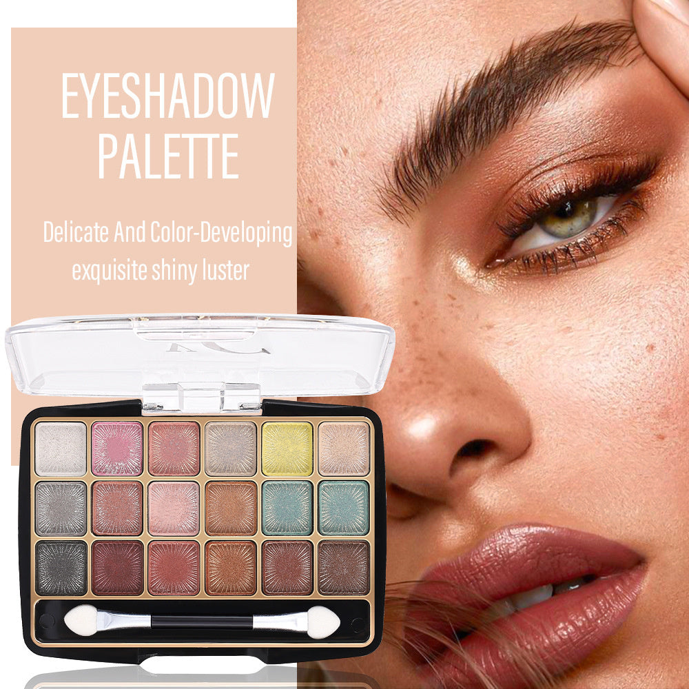 18-Color Eyeshadow Palette, Matte and Shimmer - product detail