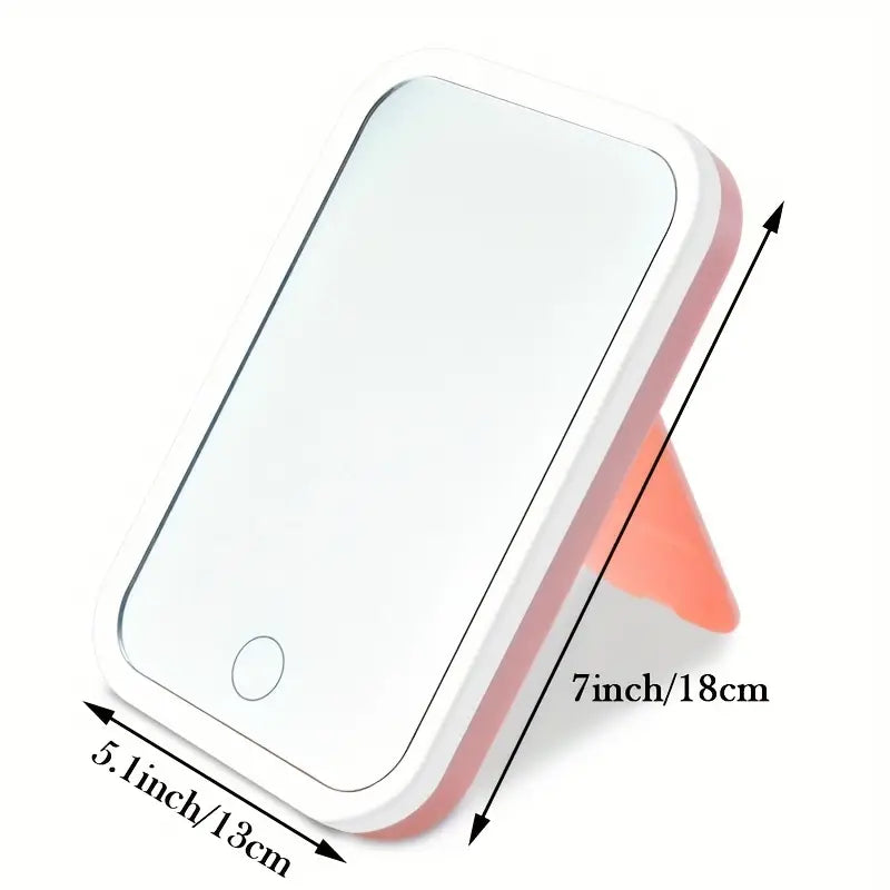 LED Lighted Makeup Mirror, Folding, Touch Control - product detail
