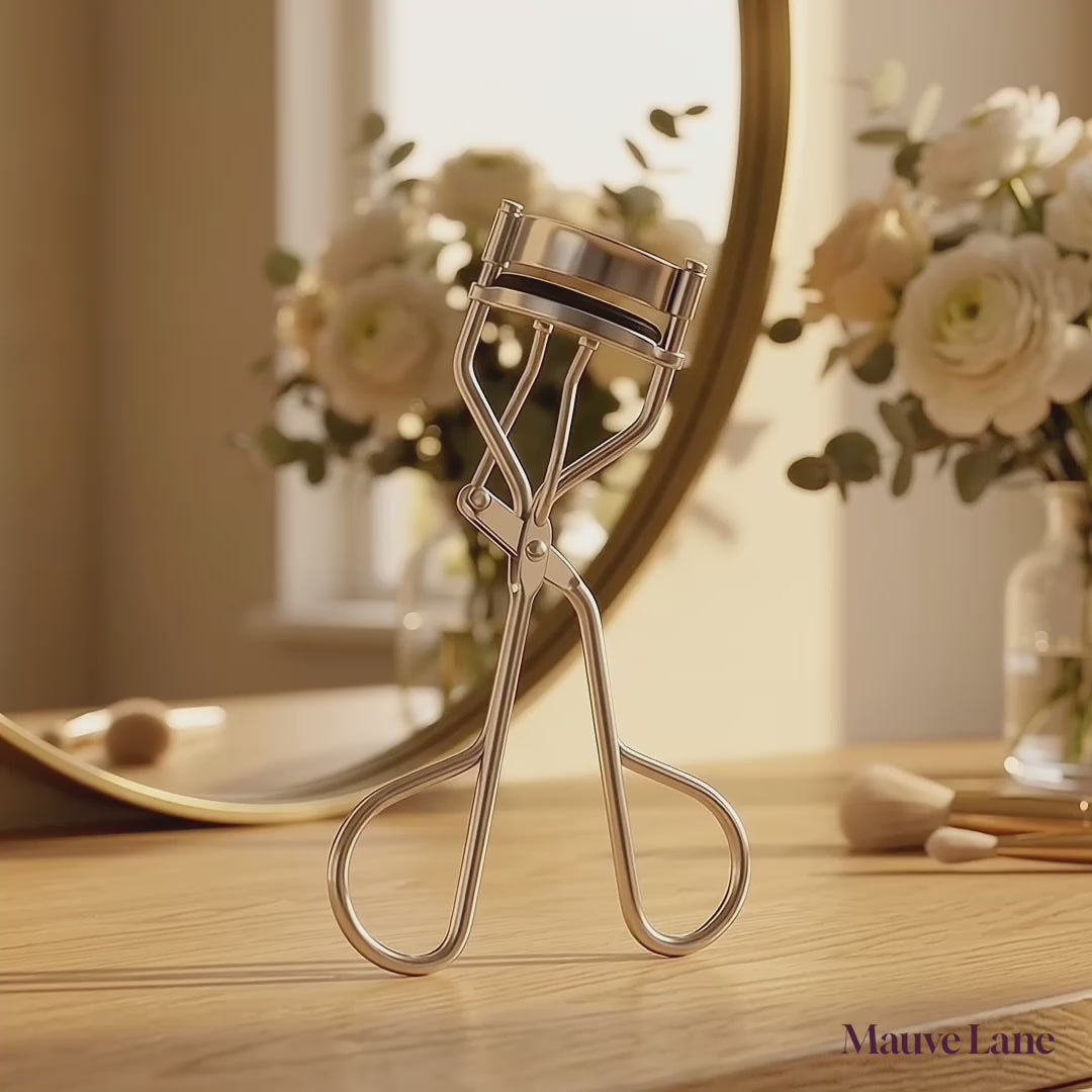 Classic Eyelash Curler, Stainless Steel, Silver or Gold - product video