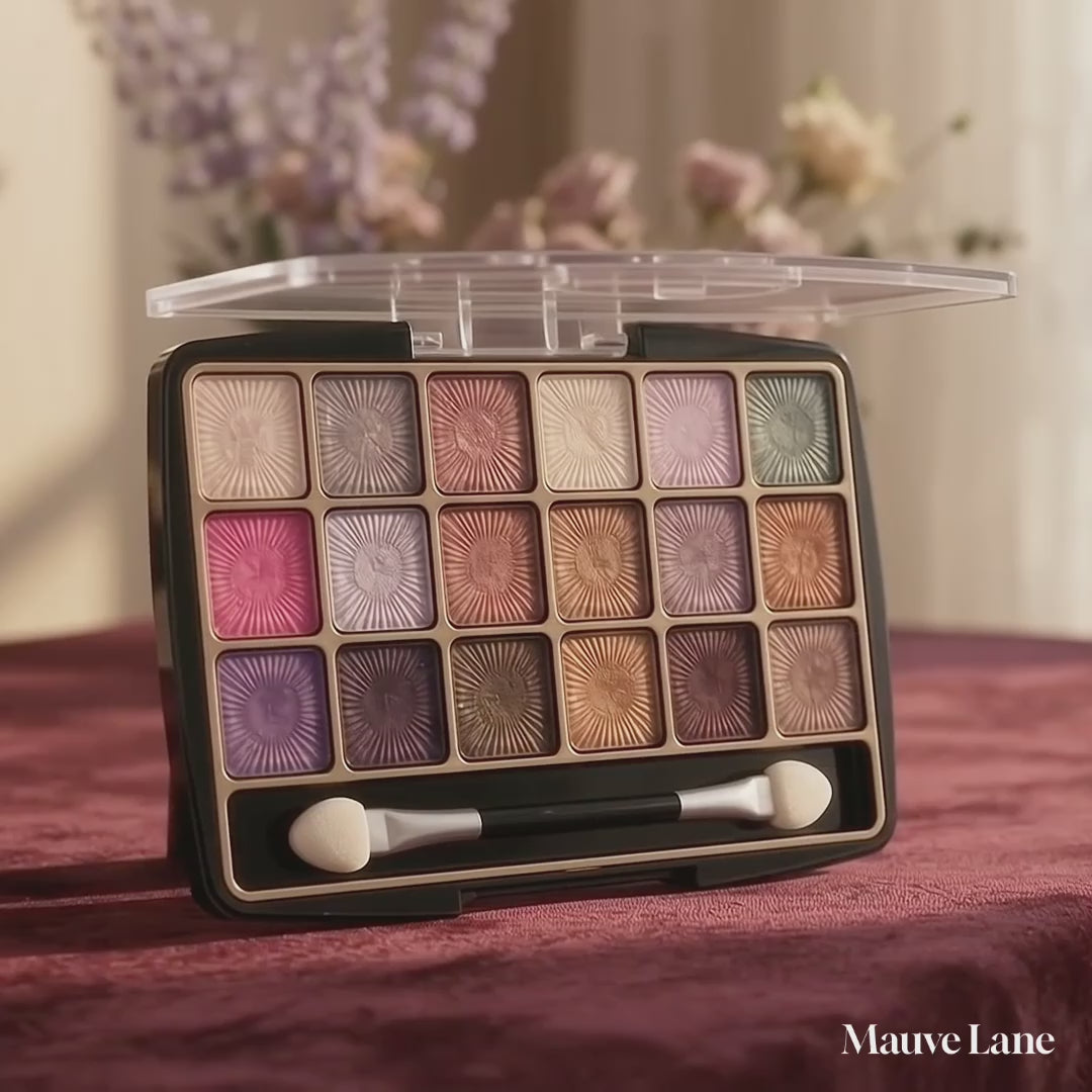 18-Color Eyeshadow Palette, Matte and Shimmer - product video