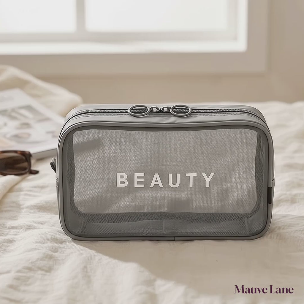 Zippered Makeup Pouch, 3 Sizes, 4 Colors - product video