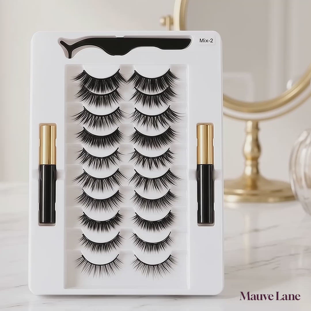 Magnetic Eyelash Kit with Eyeliner and Tweezers - product video